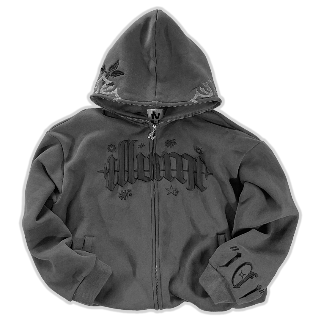 "Push Your Vision" Hoodie【CEMENT】